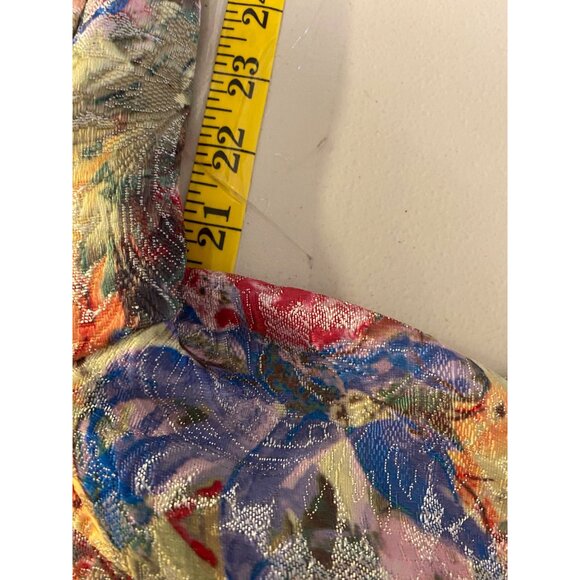 Chicos Floral Tapestry Blazer Jacket Multicolored Floral Medium Chico's Size 2 - Picture 7 of 10